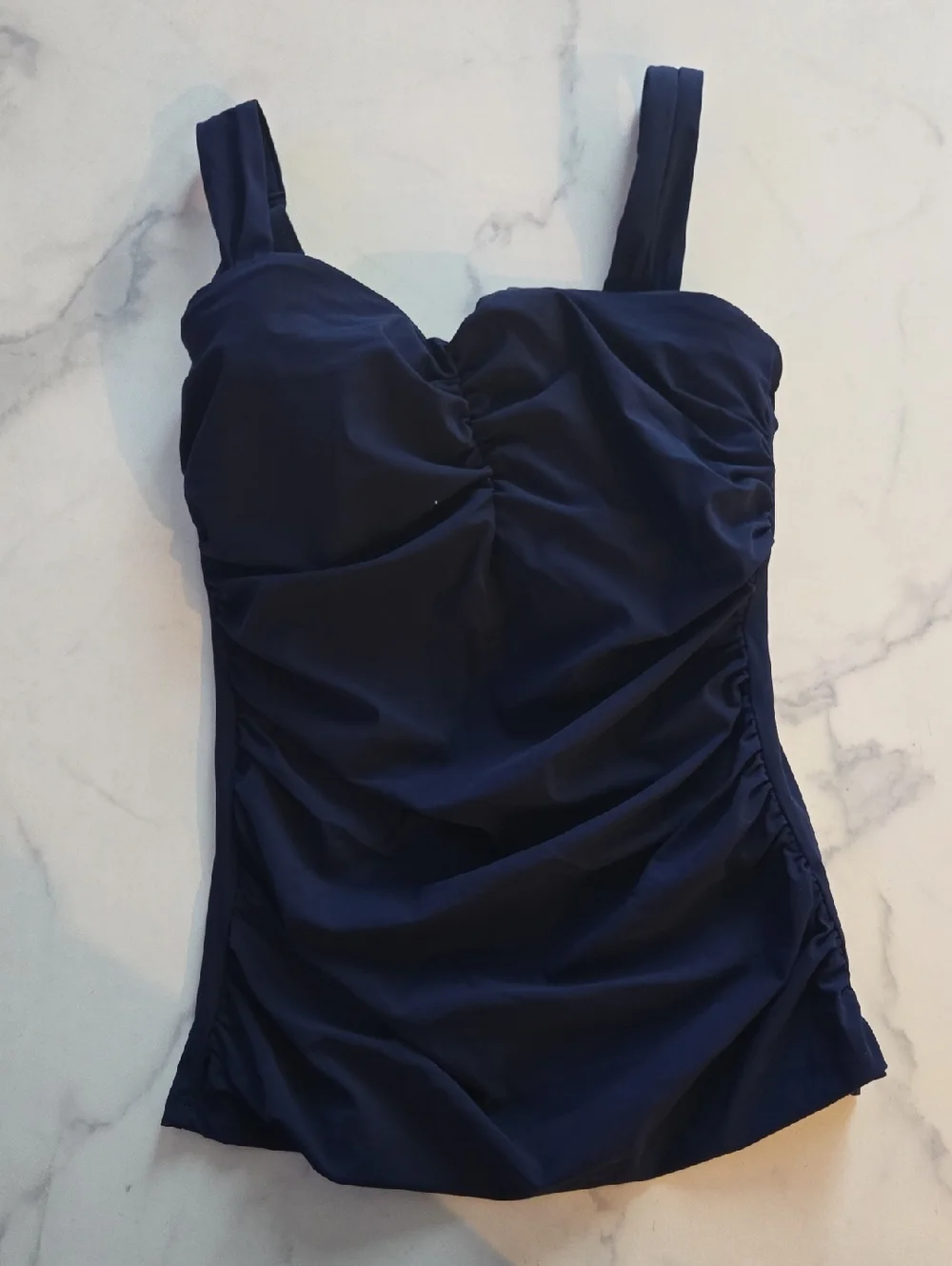 Profile by Gottex Tutti Frutti Underwire G-Cup Tankini Top Navy Swim Sz 34D NWT
